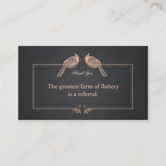 Carte de Merci client élégante (Devant)