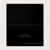 Carte de Merci de nom personnalisée B/W contempora (Outside Unfolded)