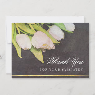 Carte de Merci de Sympathie des Tulipes blanches A