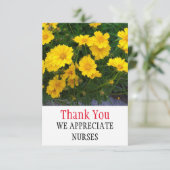 Carte de Merci des fleurs jaunes (Debout devant)