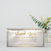 Carte de Merci doré Sunburst (Debout devant)