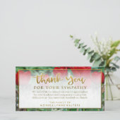 Carte de Merci en or des Tulipes rouges (Debout devant)