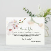 Carte de Merci floral élégant (Debout devant)