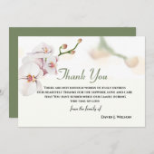 Carte de Merci floral élégant (Devant / Derrière)