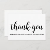 Carte de Merci minimaliste (Devant / Derrière)