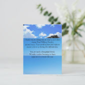 Carte de Merci plat (Debout devant)