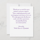 Carte de Merci plat simple et élégante (Dos)