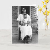 Carte de mère et d'enfant d'Afro-américain (Fleur jaune)