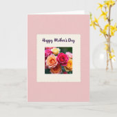 Carte de Mère Florale Fuchsia (Fleur jaune)