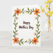 Carte de message à guirlande florale (Fleur jaune)