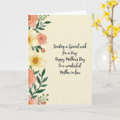 Carte de message à l'écriture florale (Fleur jaune)