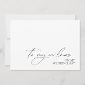 Carte de message "À mes beaux-parents le jour de m (Devant)