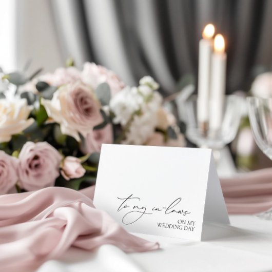 Carte de message "À mes beaux-parents le jour de m