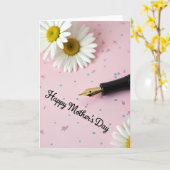 Carte de Message Amoureux à Points (Fleur jaune)