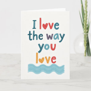 Carte de message Artsy I Love You