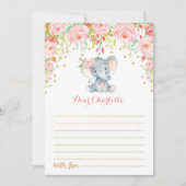 Carte de message Boho Floral Elephant Time Capsule (Devant)