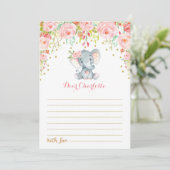 Carte de message Boho Floral Elephant Time Capsule (Debout devant)