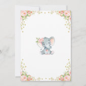Carte de message Boho Floral Elephant Time Capsule (Dos)