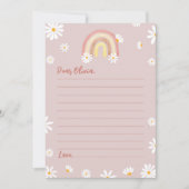 Carte de message Boho Rainbow Daisy Time Capsule N (Devant)