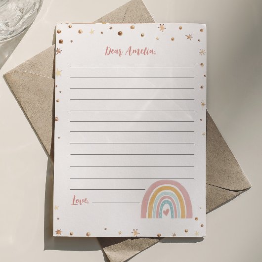 Carte de message Boho Rainbow Time Capsule Note