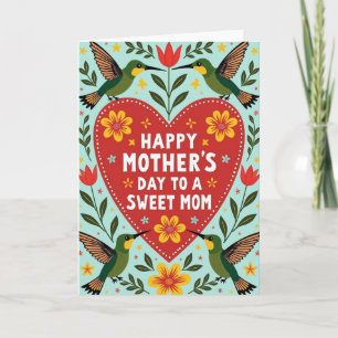 Carte de message d'amour à pois