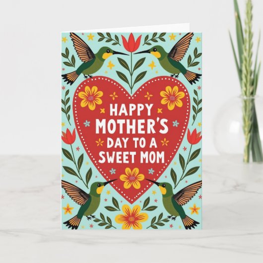 Carte de message d'amour à pois (Devant)