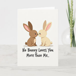 Carte de message d'amour de lapin