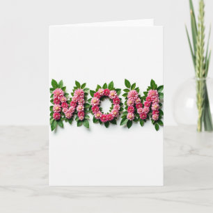 Carte de message d'amour floral