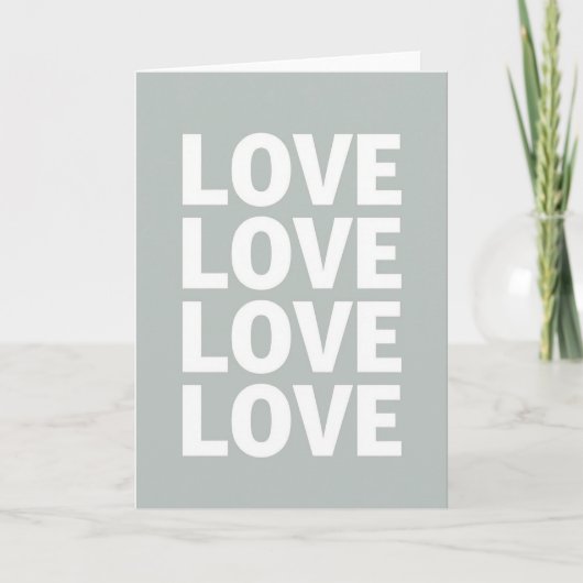 Carte de message d'amour minimaliste (Devant)