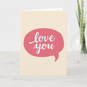 Carte de message d'amour romantique