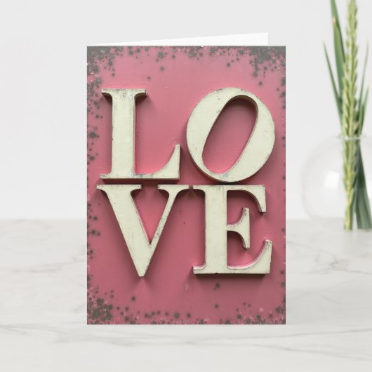 Carte de message d'amour vieilli (Devant)