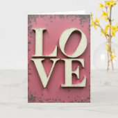 Carte de message d'amour vieilli (Fleur jaune)