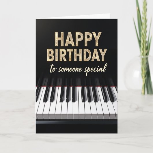 Carte de message d'anniversaire doré (Devant)