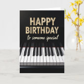 Carte de message d'anniversaire doré (Fleur jaune)