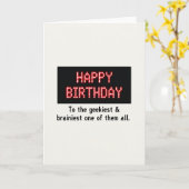 Carte de Message d'Anniversaire Rétro (Fleur jaune)