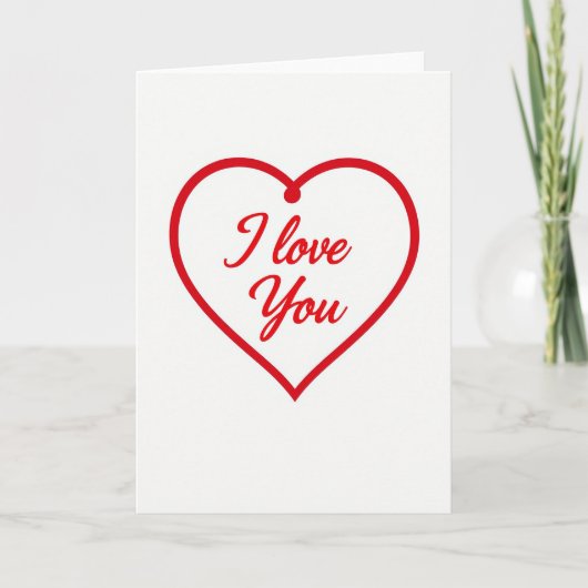 Carte de Message de Amour Sincère (Devant)