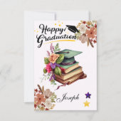 carte de message de cadeau de remise de diplôme un (Devant)