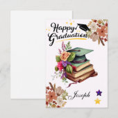 carte de message de cadeau de remise de diplôme un (Devant / Derrière)