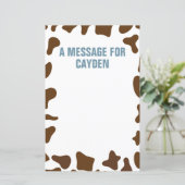 Carte de message de capsule temporelle pour le pre (Debout devant)