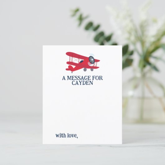 Carte de message de capsule temporelle pour le pre (Debout devant)