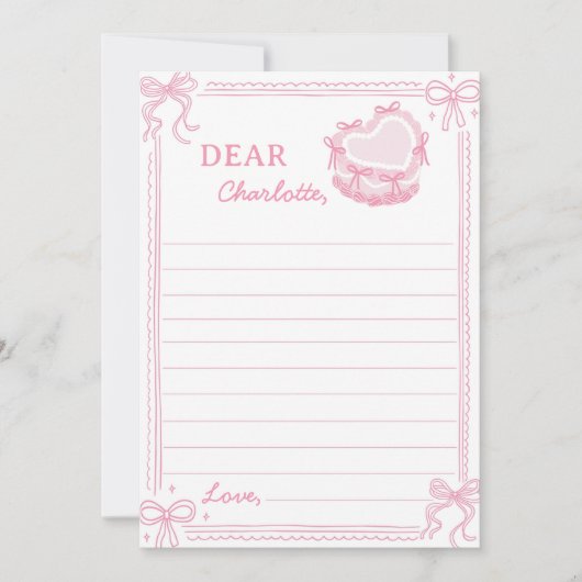 Carte de message de la Capsule de gâteau rose (Devant)