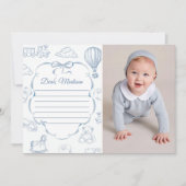 Carte de message de la capsule de la boîte bleue T (Devant)