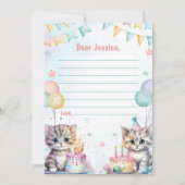 Carte de message de la Capsule de temps de chat Cu (Devant)