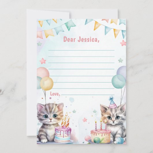 Carte de message de la Capsule de temps de chat Cu (Devant)