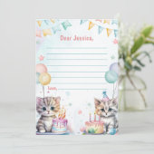 Carte de message de la Capsule de temps de chat Cu (Debout devant)