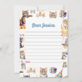 Carte de message de la Capsule de temps de chat Cu (Devant)