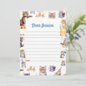 Carte de message de la Capsule de temps de chat Cu (Debout devant)