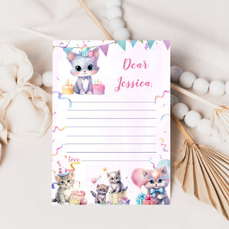 Carte de message de la Capsule de temps de chat Cu