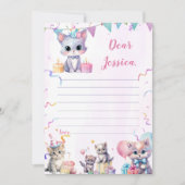 Carte de message de la Capsule de temps de chat Cu (Devant)