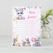 Carte de message de la Capsule de temps de chat Cu (Debout devant)